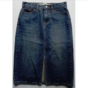 Gap Juniors Denim Skirt Straight Blue Jean